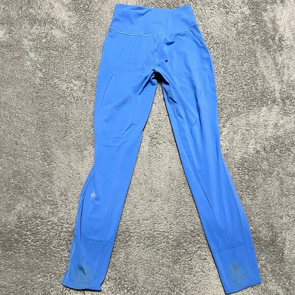 Lululemon Leggings Pants Womens 6 Base Pace High Rise Nulux w5dyns Blue * - Picture 5 of 9